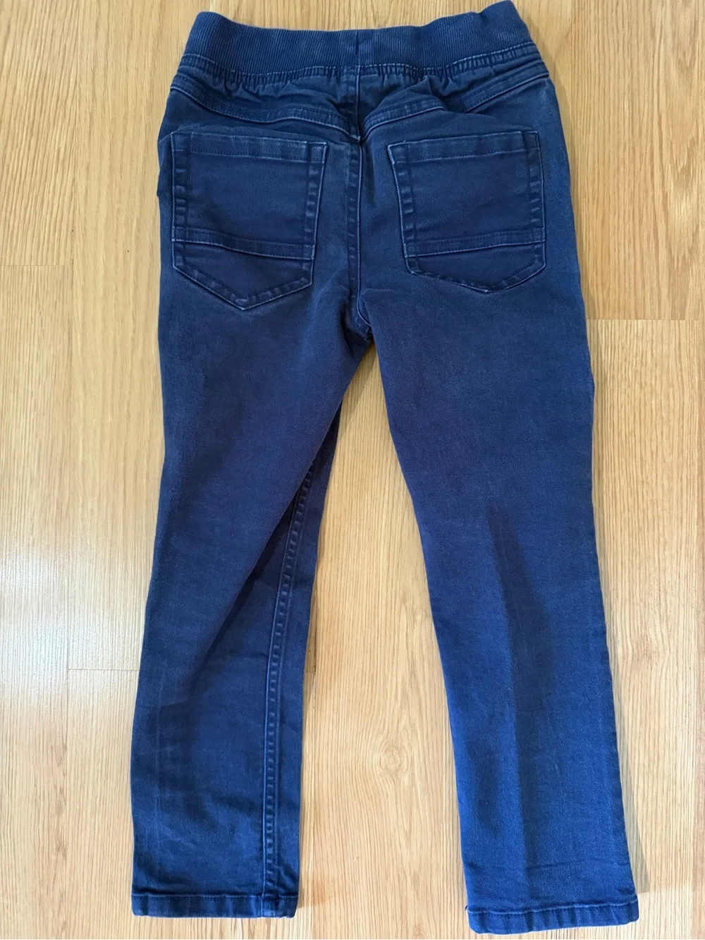 Hanna Andersson Blue Tie Waist Pants Slim Kids 6 7